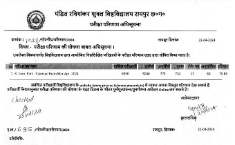 PRSU B.com 3rd Year Result 2024