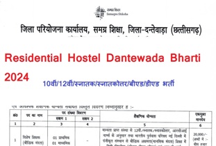Residential Hostel Dantewada Recruitment