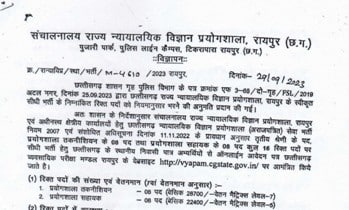 Laboratory Technician Recruitment 2024